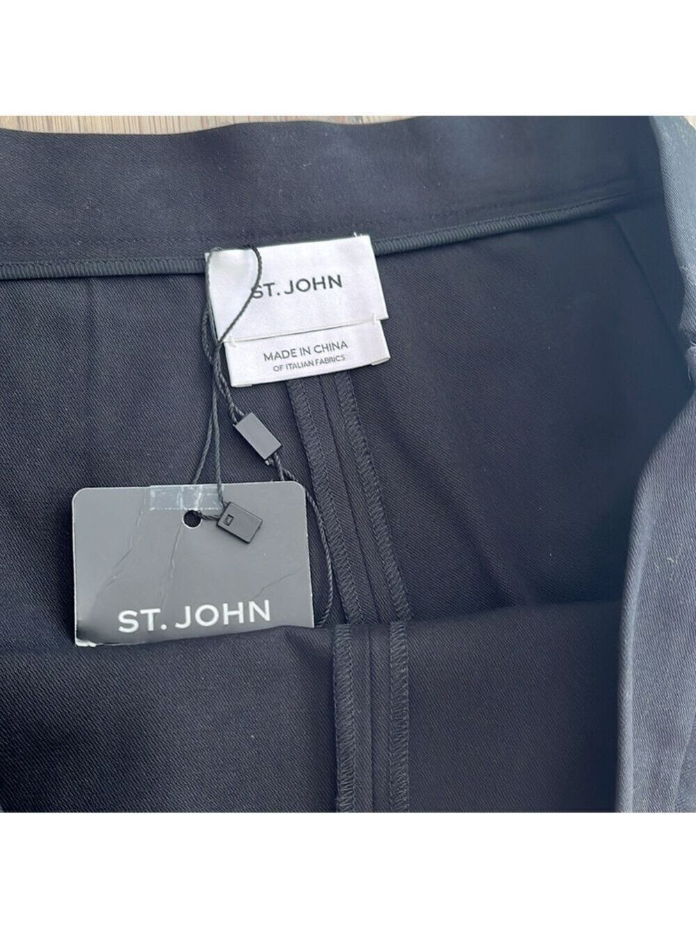 St. John Stretch Cotton Spandex High Rise Ankle pants in Black Size 14 - Picture 8 of 10